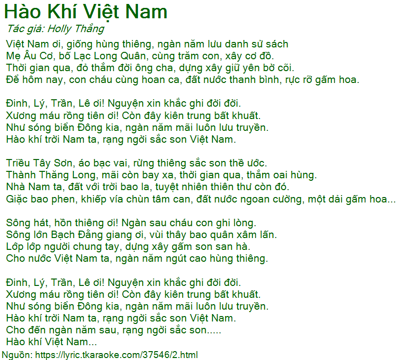 Việt Nam ơi giống rồng tiên
