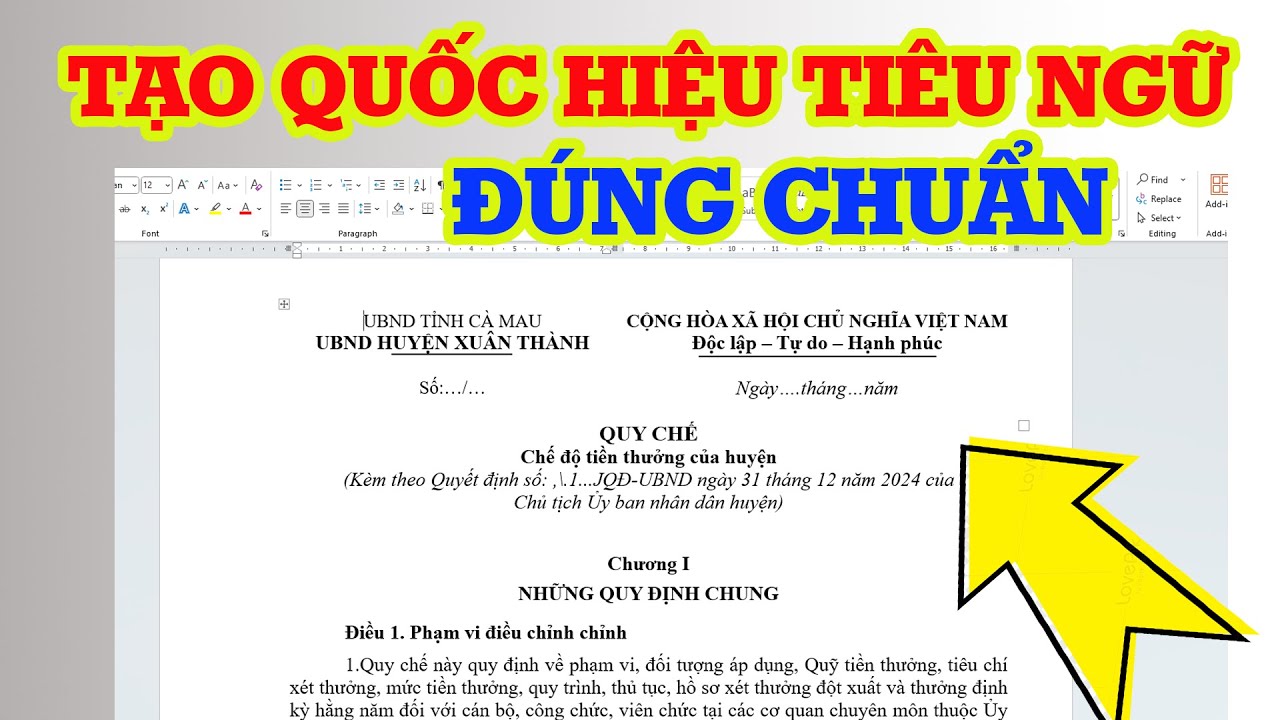 Cách Viết Quốc Hiệu và Tiêu Ngữ Chuẩn Gallery 1