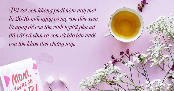 Viết thư 20/10 tặng mẹ