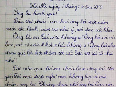 Viết Thư Chúc Tết Ông Bà