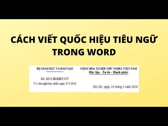 Cách Viết Quốc Hiệu và Tiêu Ngữ Chuẩn Gallery 2
