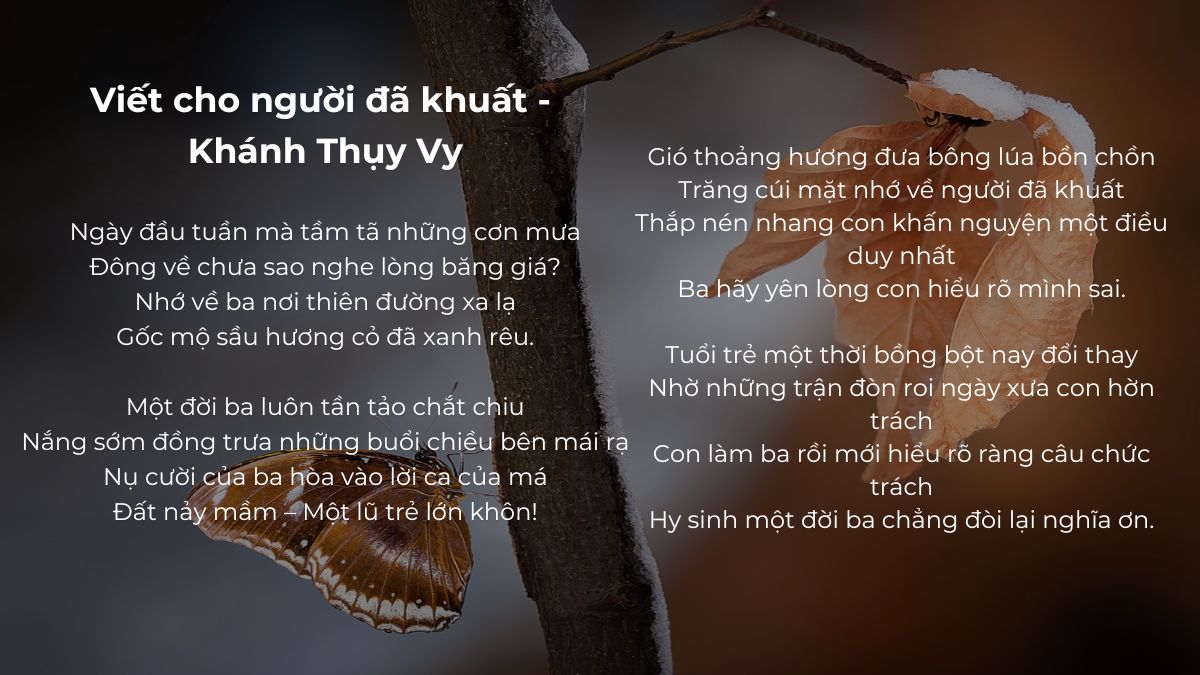 Viết về người cha đã mất: Ký ức và nỗi nhớ