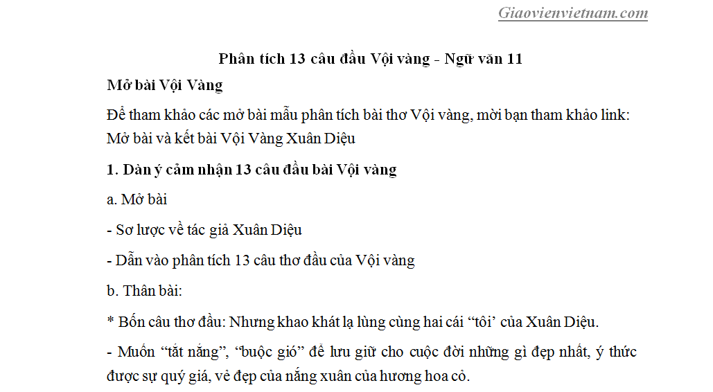 Vội Vàng 13 Câu Đầu: Tóm Tắt Ý Nghĩa Và Phân Tích Gallery 2