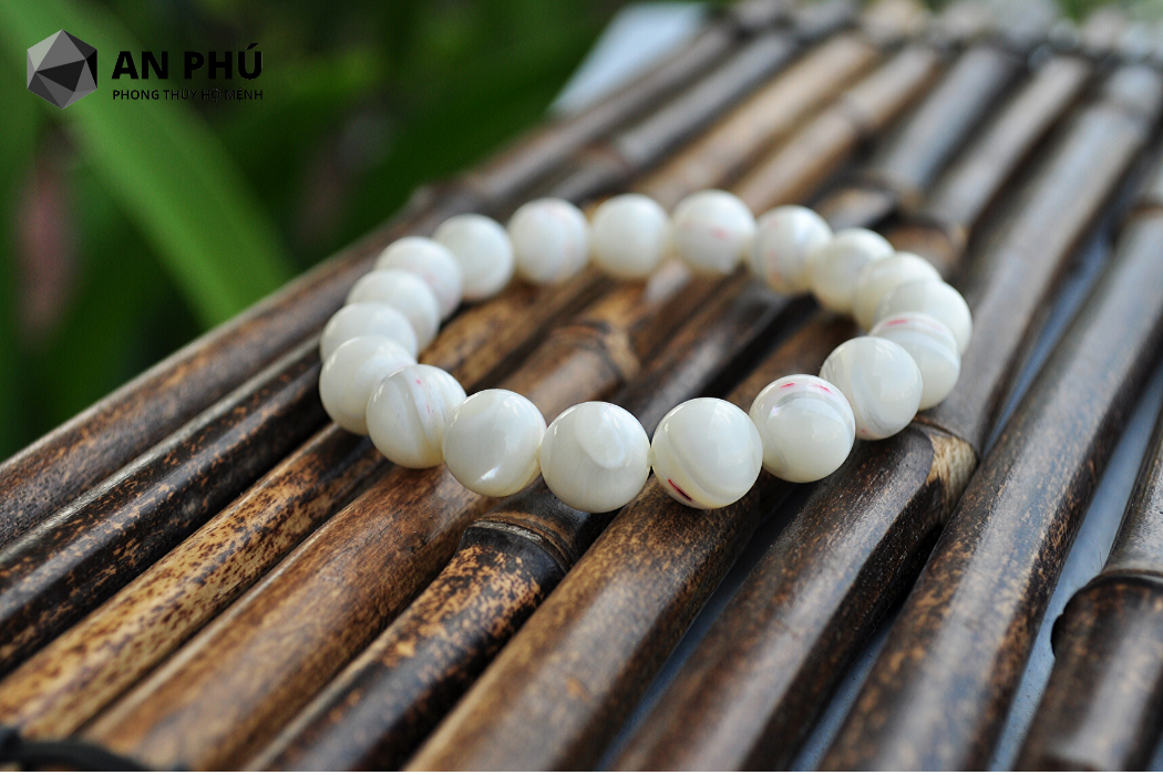 Vòng Tay Đá Xà Cừ Trắng