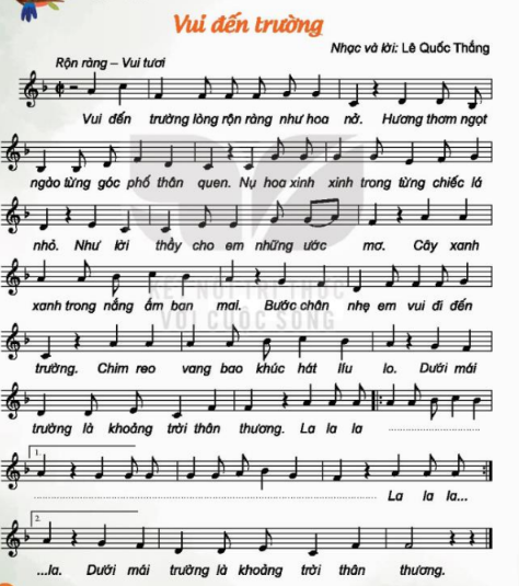 Vui đến trường lời bài hát