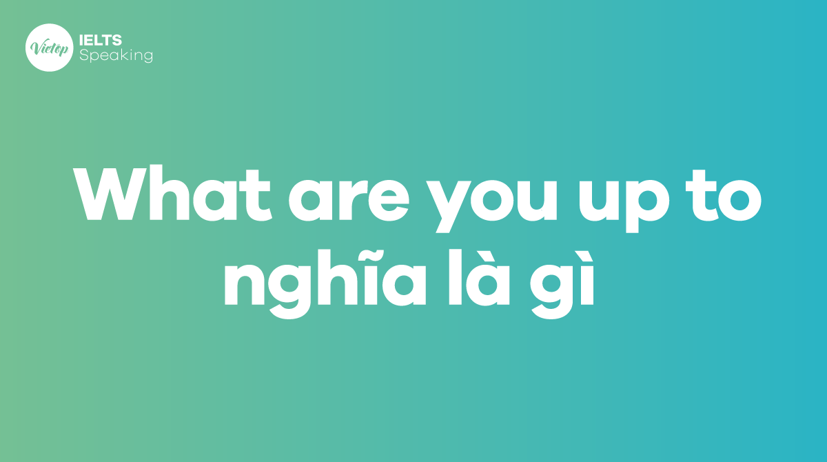 What are you up to là gì?