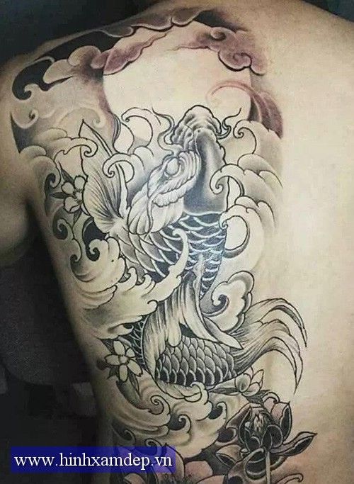 Xăm Cá Chép Nửa Lưng