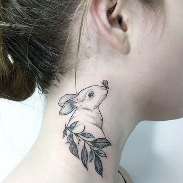 Xăm Con Thỏ Ở Cổ