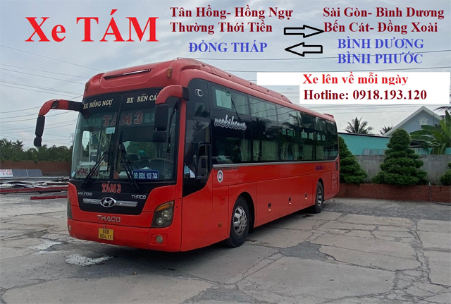 Xe khách Bình Dương đi Hồng Ngự: Thông tin tuyến đường và đặt vé
