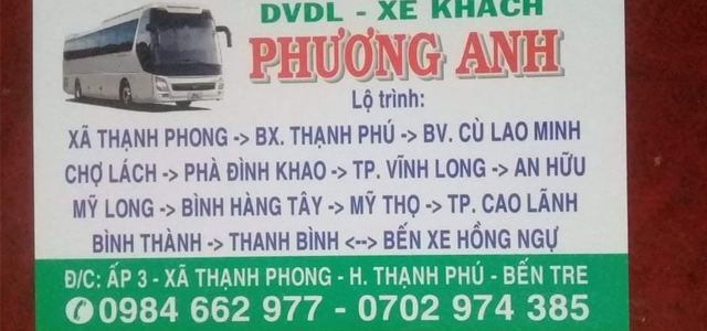 Xe Khách Hồng Ngự Đi Bến Tre