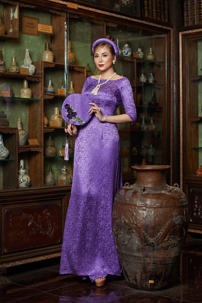 Mẫu Áo Dài Màu Tím Đẹp Gallery 1