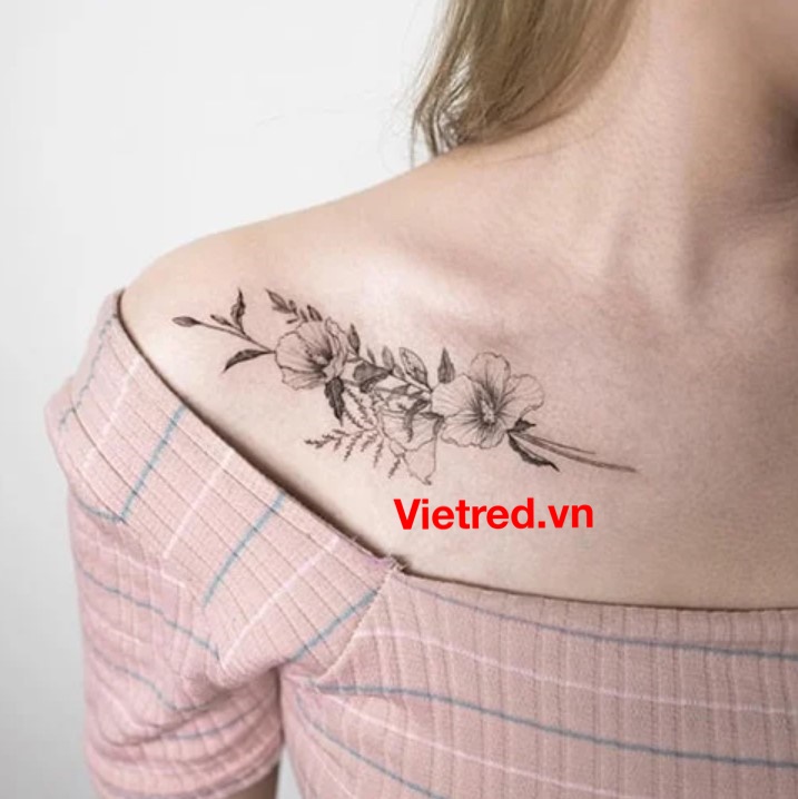 Hình Xăm Ở Xương Quai Xanh Đẹp Cho Nữ Gallery 1