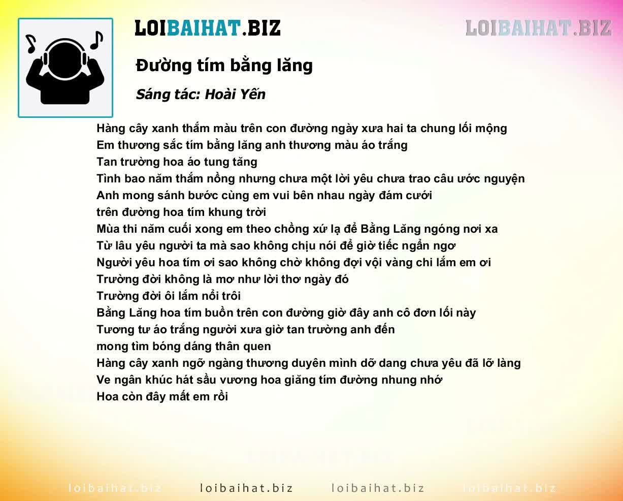Lời Bài Hát Bằng Lăng Tím Gallery 2