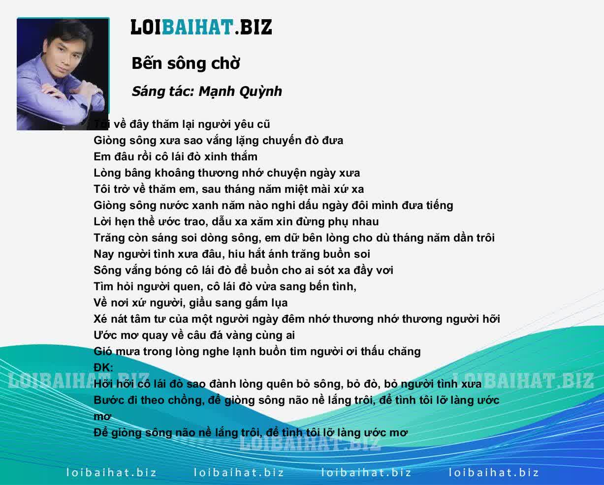 Lời Bài Hát Bến Sông Chờ Gallery 2