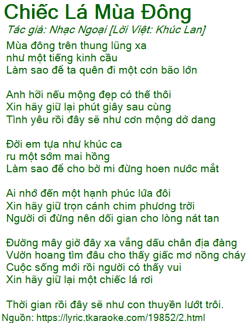 Chiếc Lá Mùa Đông - Nỗi Buồn Cô Đơn Giữa Mùa Đông Lạnh Giá Gallery 1