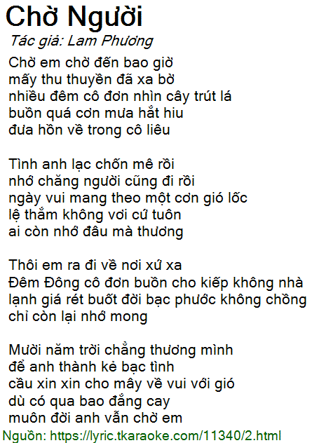 Bài Hát Chờ Người Gallery 2