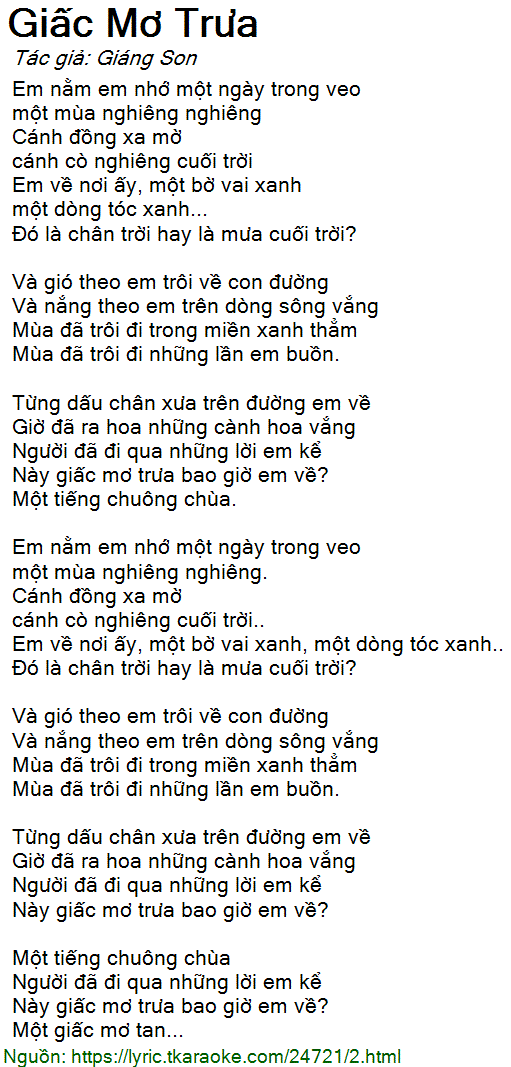 Ý nghĩa bài hát Giấc mơ trưa