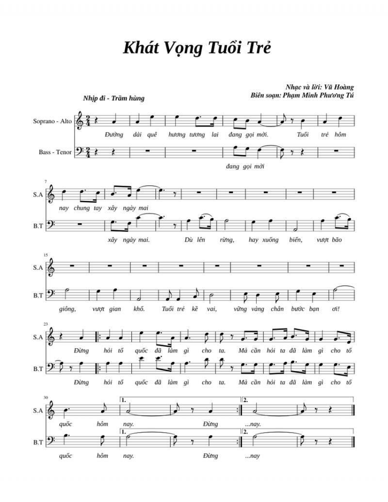 Khát Vọng Tuổi Trẻ Lyrics Gallery 2