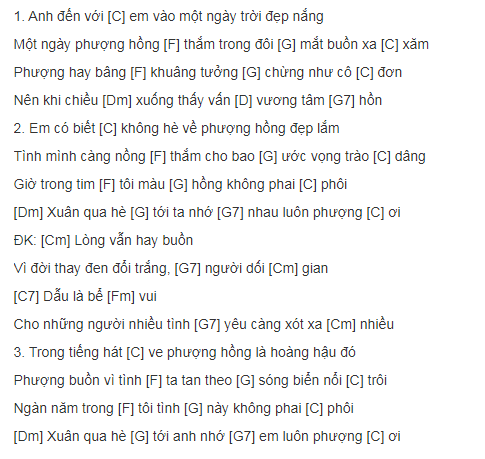 Lời Bài Hát Phượng Buồn - Đan Trường Gallery 2