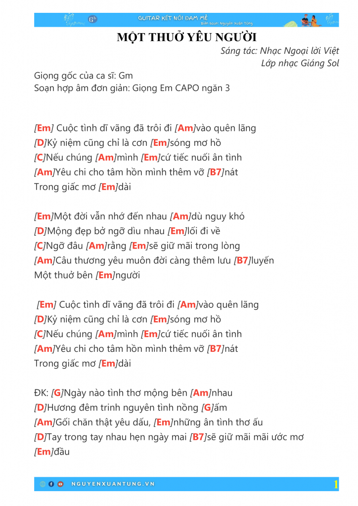 Lời Bài Hát Một Thuở Yêu Người Gallery 2