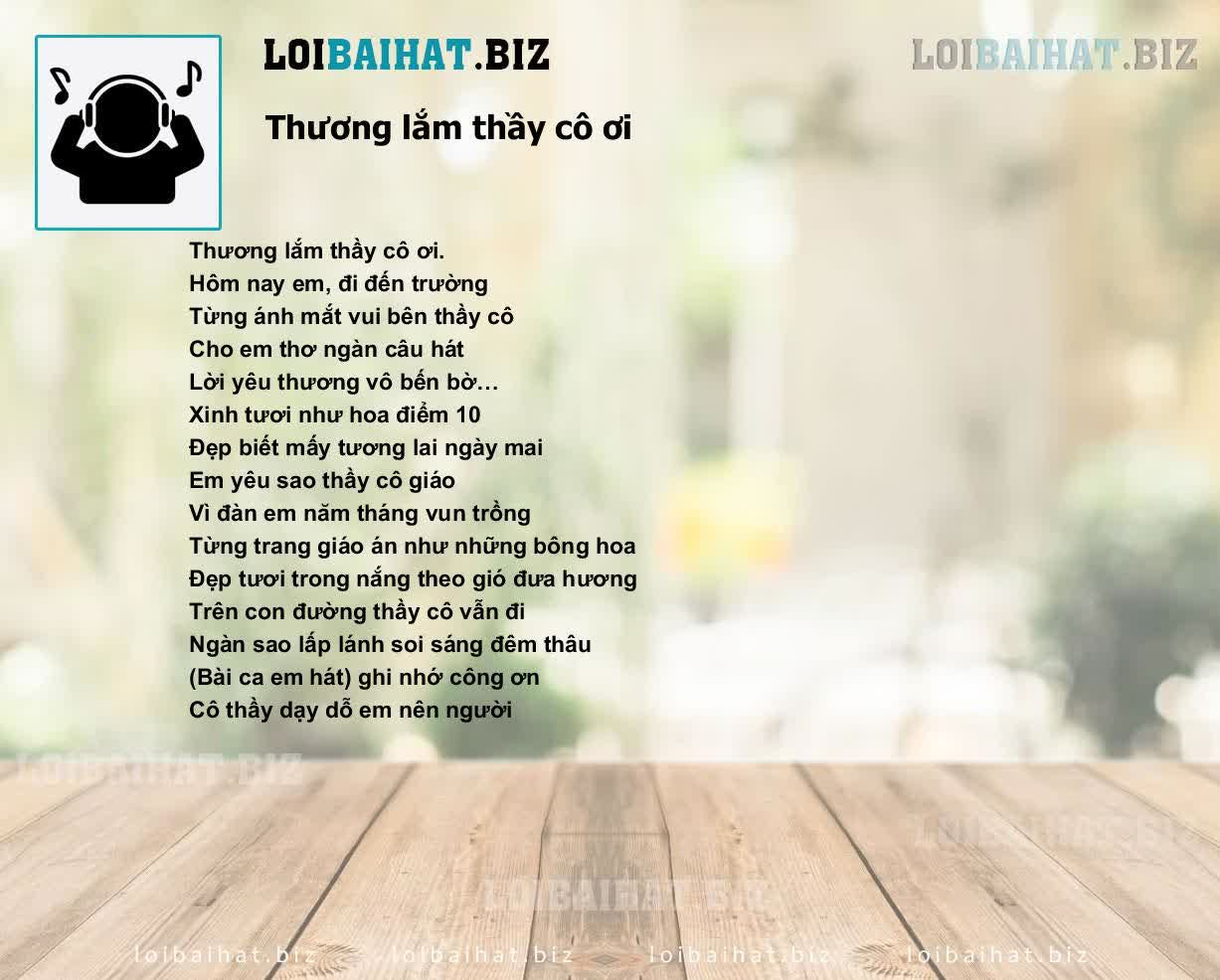Lời Bài Thương Lắm Thầy Cô Ơi Gallery 2