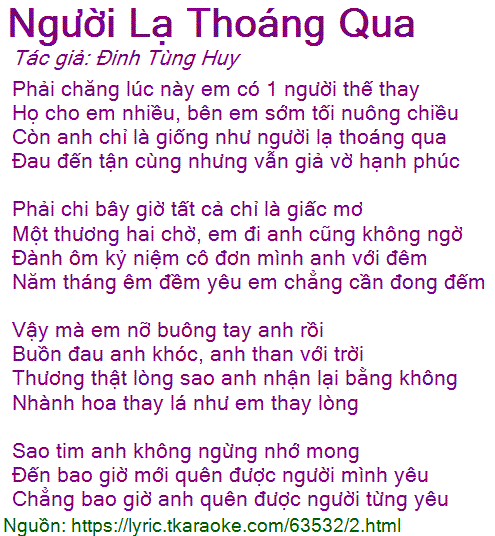 Người Lạ Thoáng Qua - Bài Hát Về Tình Yêu Chớp Nhoáng Và Sự Nuối Tiếc Gallery 1