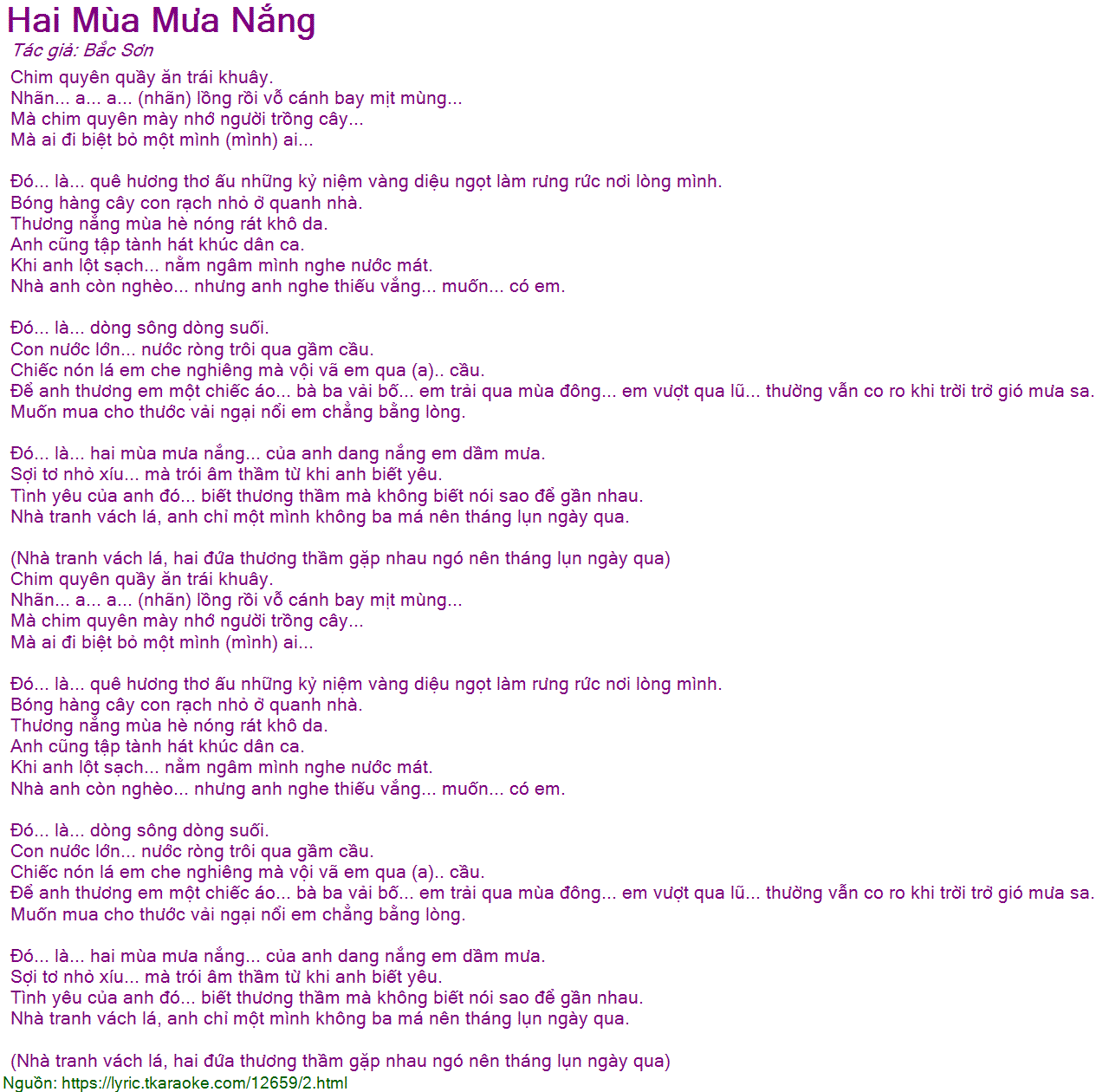 Lời Bài Hát Quê Em Hai Mùa Mưa Nắng Gallery 2