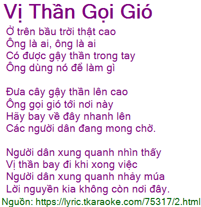Lời Bài Hát Vị Thần Gọi Gió Gallery 2