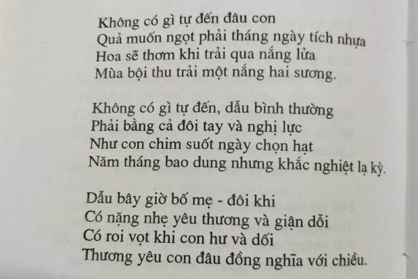 Bài Thơ Thương Con - Tình Yêu Vô Bờ Bến Của Cha Mẹ Gallery 2