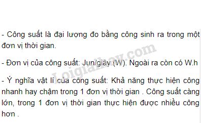 Ý Nghĩa Của Công Suất
