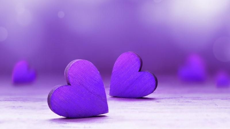 Hình Trái Tim Màu Tím Gallery 1