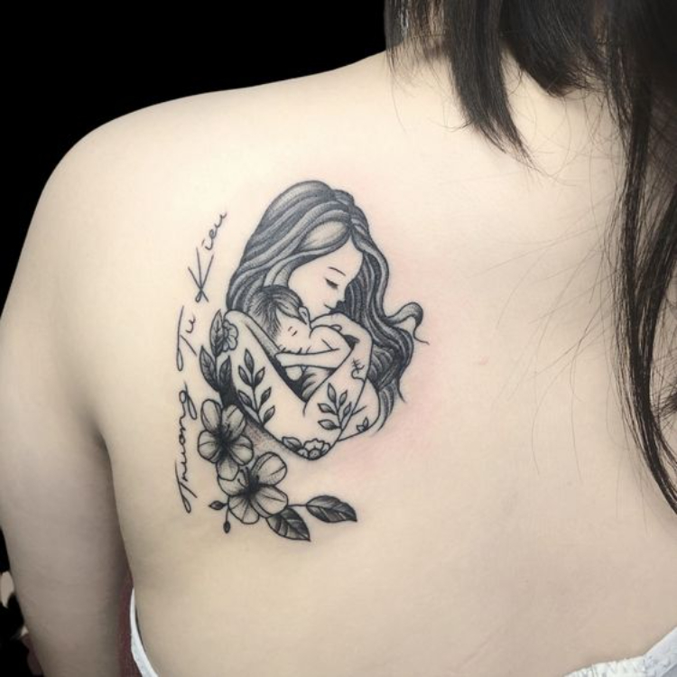 Hình Xăm Mẹ Bồng Con Đẹp Nhất Gallery 2