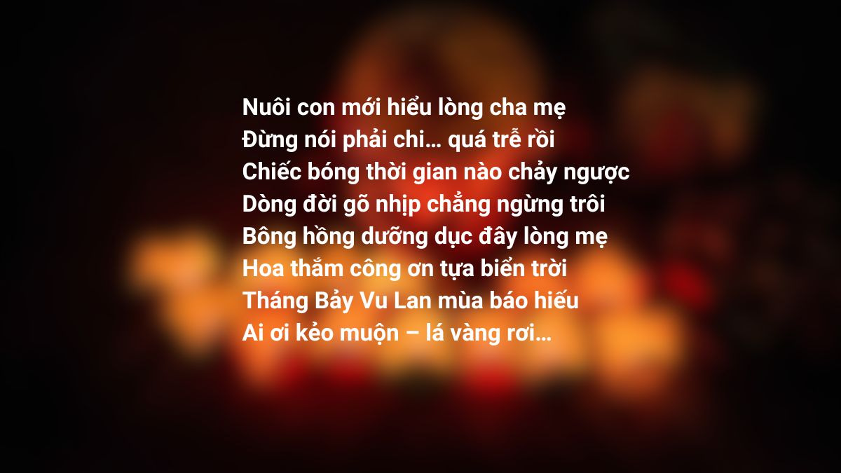 Thơ Lễ Vu Lan: Những Bài Thơ Hay Và Ý Nghĩa Nhất Gallery 1
