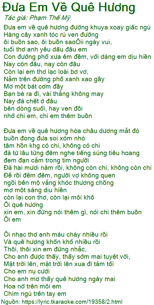Anh Xin Đưa Em Về Quê Hương Yêu Dấu Gallery 1