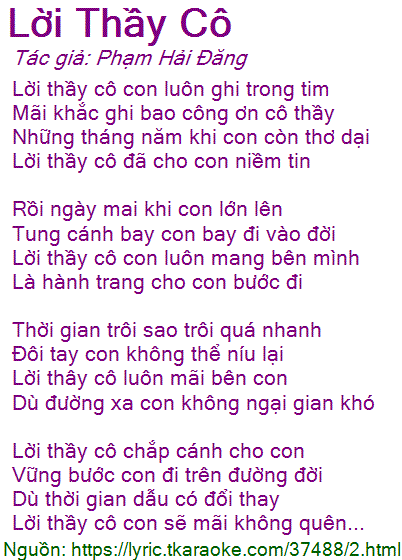 Lời Thầy Cô - Những Lời Yêu Thương Và Tri Ân Gallery 1