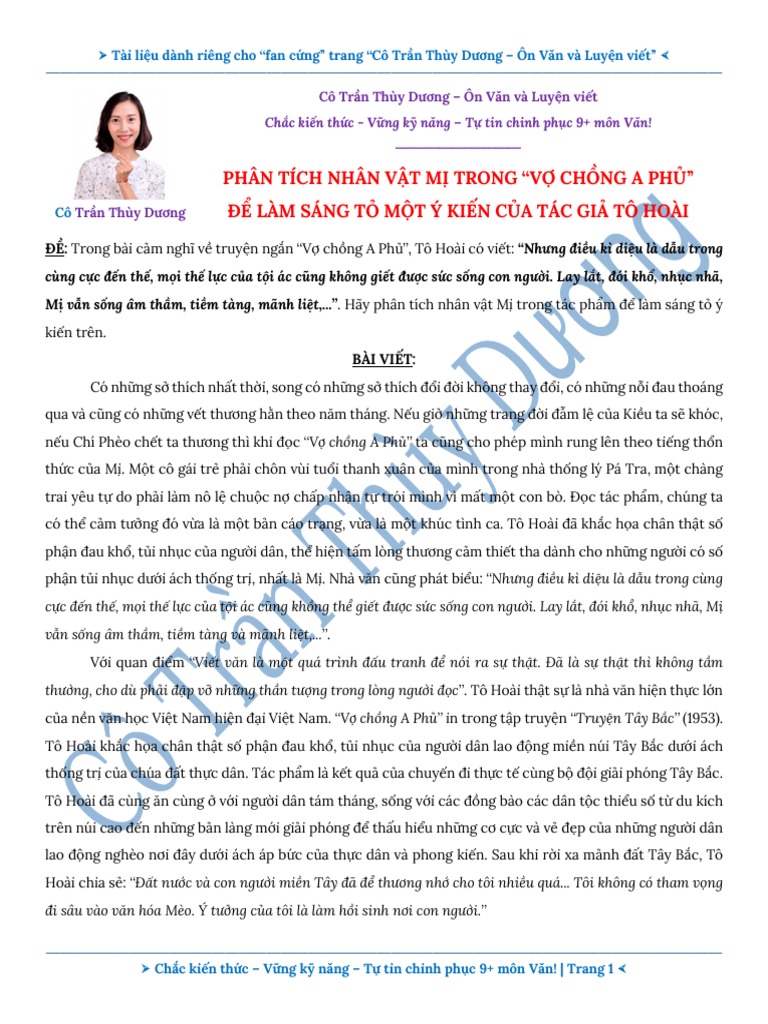 Phân tích nhân vật Mị trong Vợ chồng A Phủ Gallery 2