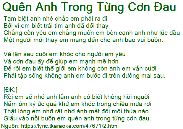 Quen Em Trong Từng Nơi Đau Gallery 1