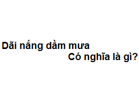 Dãi nắng dầm mưa là gì? Gallery 1