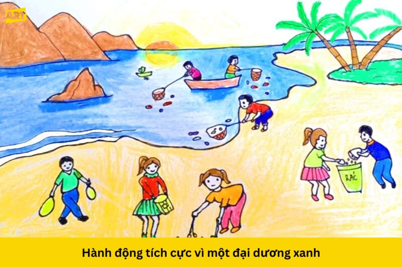 Tranh Nhặt Rác Bãi Biển: Hình Ảnh Ý Nghĩa Về Bảo Vệ Môi Trường Gallery 1