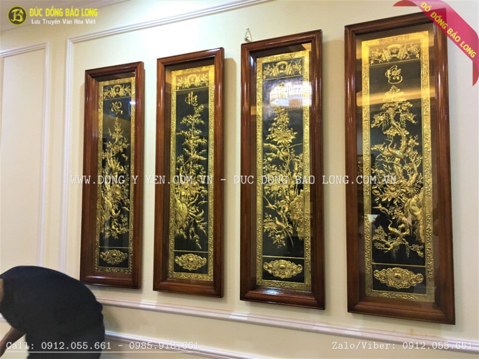 Tranh Tứ Quý Xuân Hạ Thu Đông Gallery 1