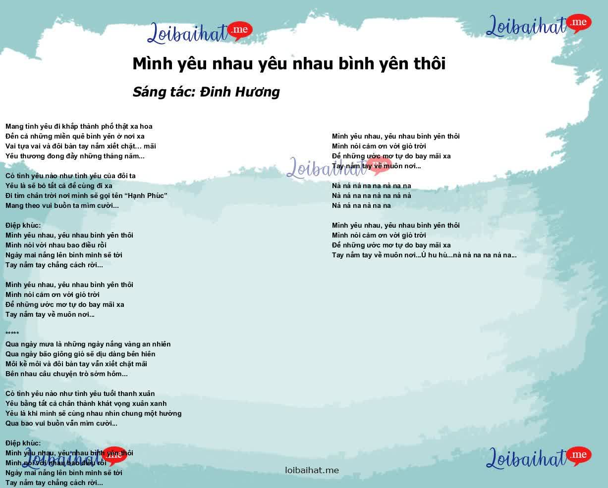 Đinh Hương - Mình Yêu Nhau Yêu Nhau Bình Yên Thôi Gallery 2