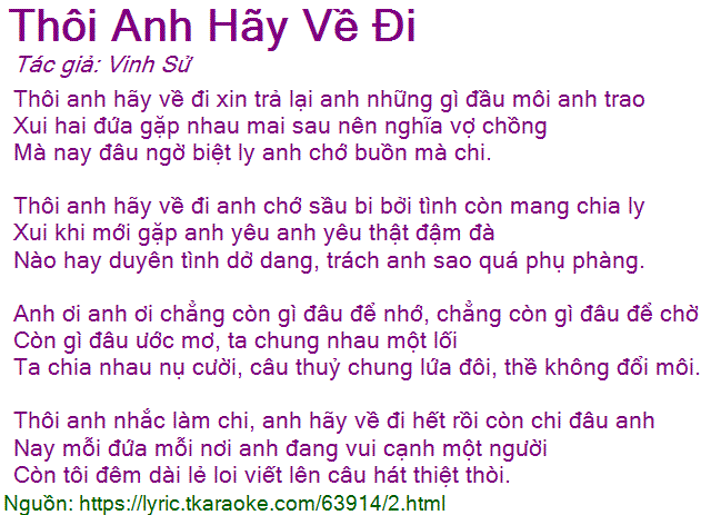 Thôi Anh Hãy Về Đi Gallery 1