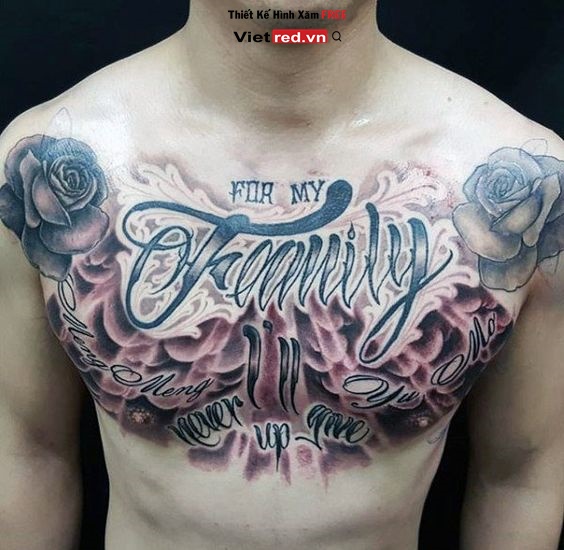 Hình Xăm Family Ở Ngực Nam: Biểu Tượng Tình Yêu Gia Đình Trên Làn Da Gallery 1