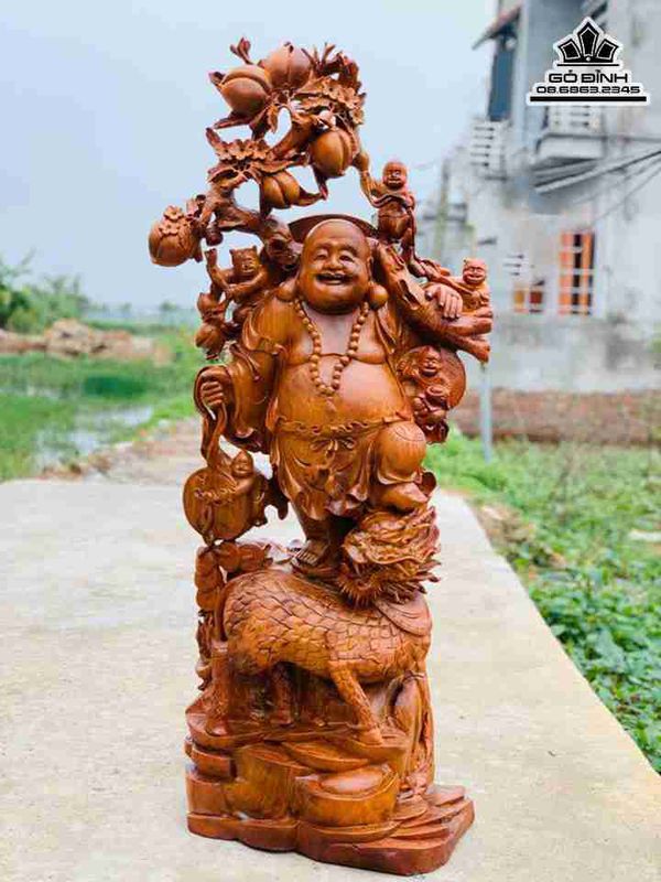 Tượng Di Lặc Đứng Bằng Gỗ Gallery 2