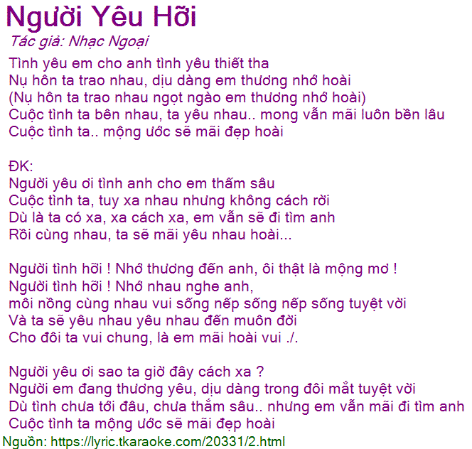 Này Người Yêu Hỡi Gallery 1