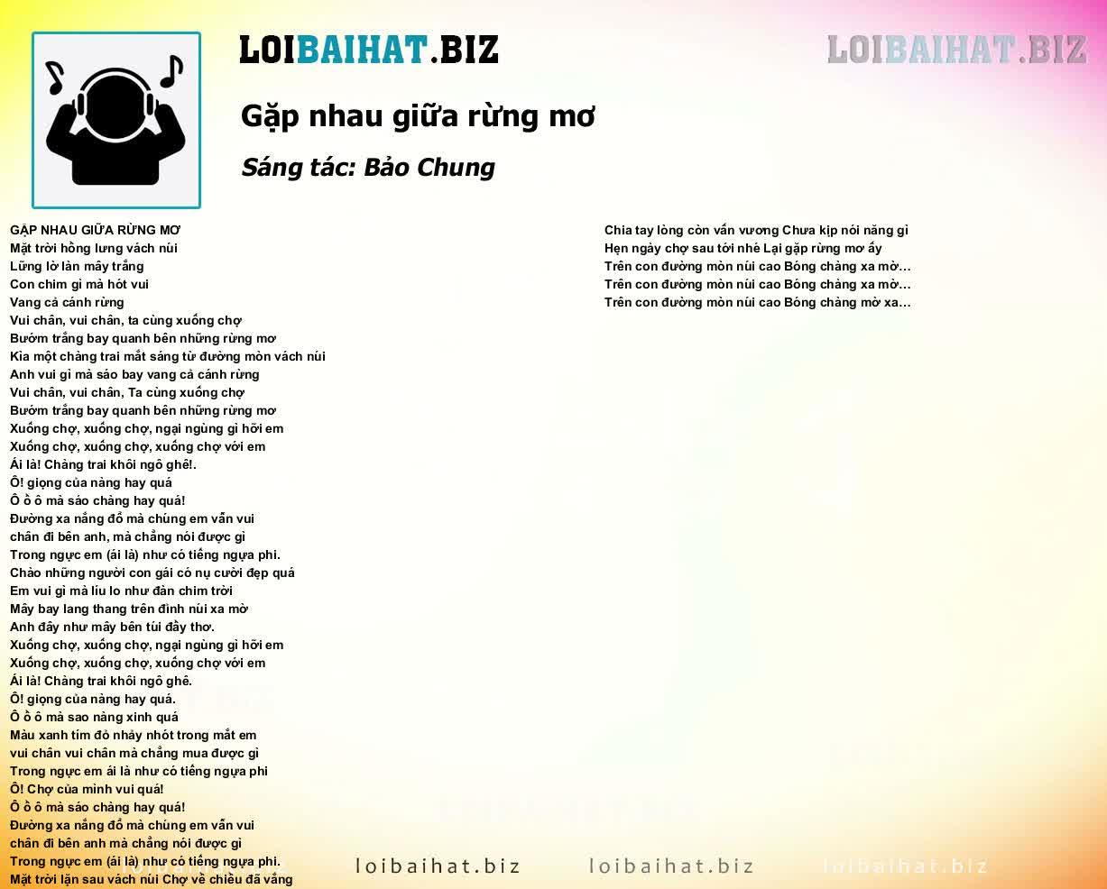 Giới thiệu bài hát Gặp Nhau Giữa Rừng Mơ Gallery 2