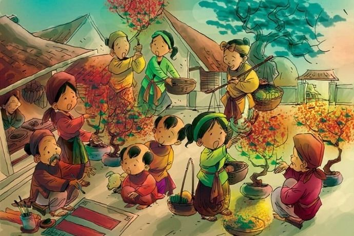 Vẽ Tranh Đề Tài Tết: Hướng Dẫn, Ý Tưởng & Mẫu Tranh Đẹp Gallery 1