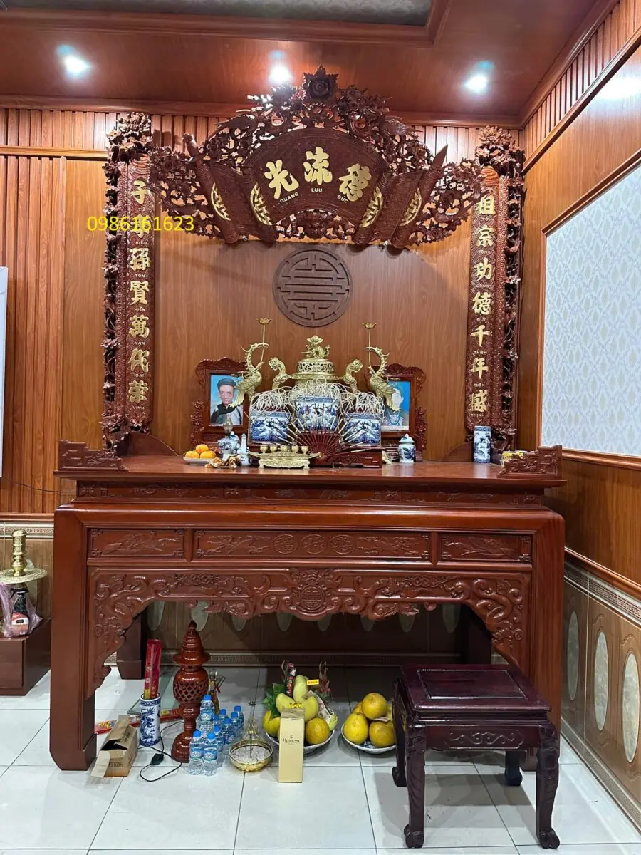 Giá Cuốn Thư Câu Đối Gỗ Mít Gallery 1