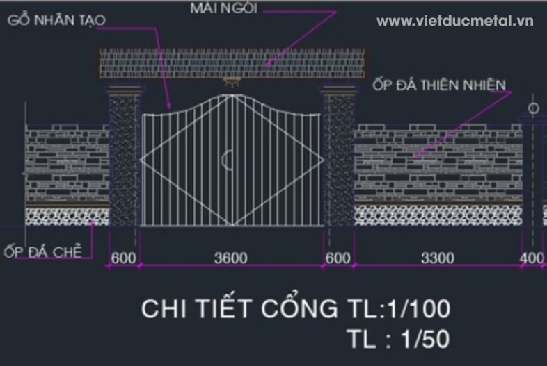 Bản Vẽ Cổng Mái Ngói: Tuyển Tập Mẫu Thiết Kế Đẹp và Chuẩn Gallery 2