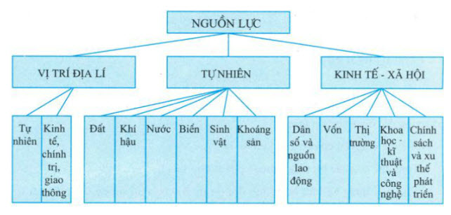 Yếu tố nào sau đây là căn cứ để phân loại nguồn lực?